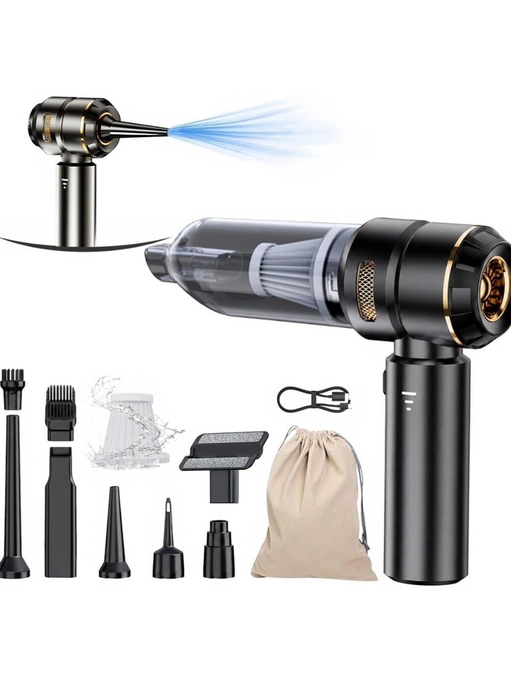 Powerful Cordless Handheld Vacuum & Blower – 20,000Pa Suction